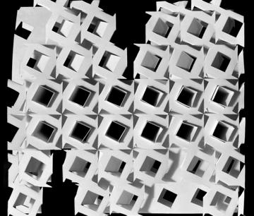 an image of a physical model of networked beach pavilion